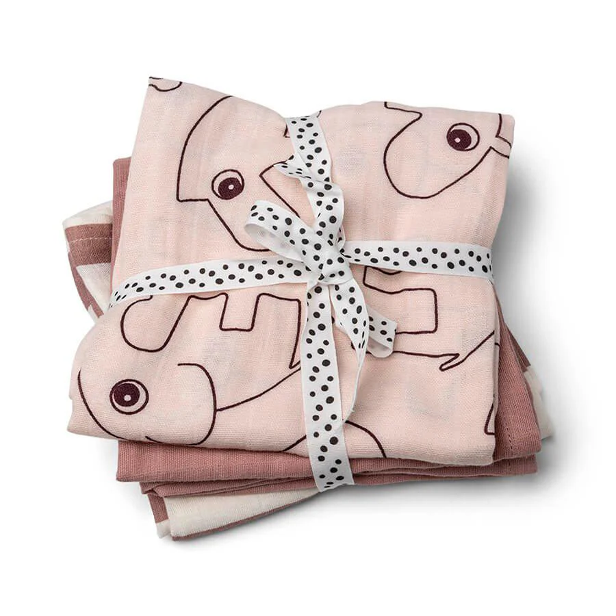 Set de 3 Muselinas Gots Deer Friends Rosa | Done by deer