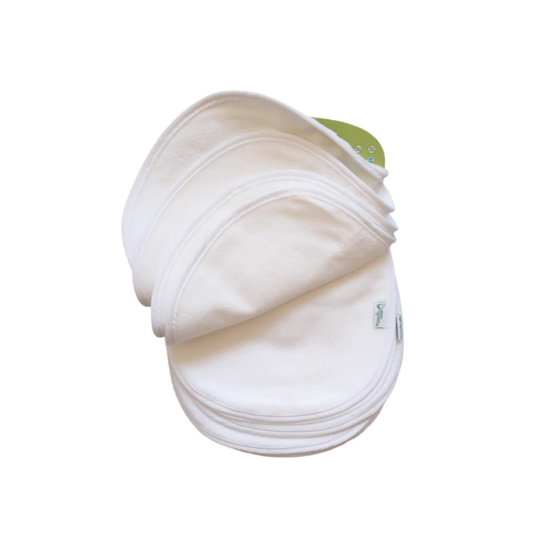 Pack 10 Baberos Impermeables – Blanco | Green Sprouts